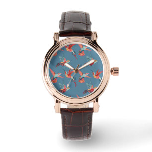 Retro Hummingbird-Muster Armbanduhr