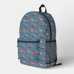 Retro Hummingbird Pattern Bedruckter Rucksack