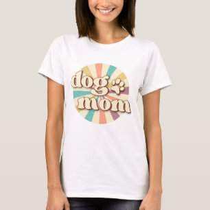 Retro Hund Mama T-Shirt