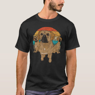Retro-Hunde-Liebhaber Puggle T-Shirt
