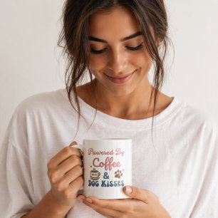 Retro-Hundemama Kaffeeliebhaberin - Angetrieben Vo Kaffeetasse