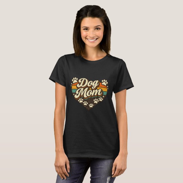 Retro Hundemama T-Shirt (Vorne ganz)