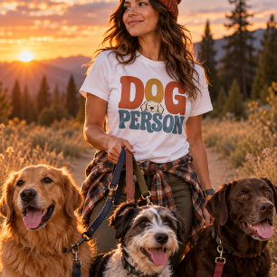 Retro-Hundemensch-Typografie Hunde-Liebhaber T-Shirt