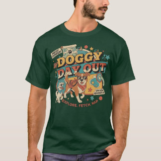 Retro-Hundetag - Vintage-Ästhetik für Hunde-Liebha T-Shirt