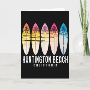 Retro Huntington Beach Kalifornien Surfer Surfen  Karte