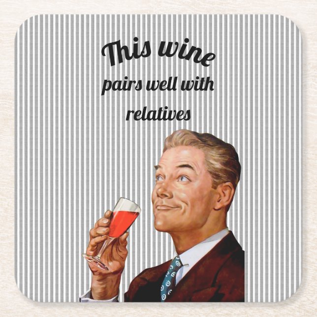 Retro Husband Funny Sprichwort Rechteckiger Pappuntersetzer (Vorderseite)