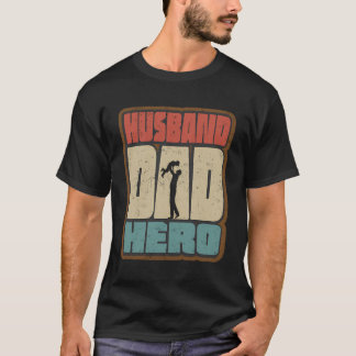 Retro Husband Vater Hero T-Shirt