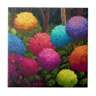 Retro-Hydrangeas-Fliesen für Zuhause-Bodenbeläge Fliese