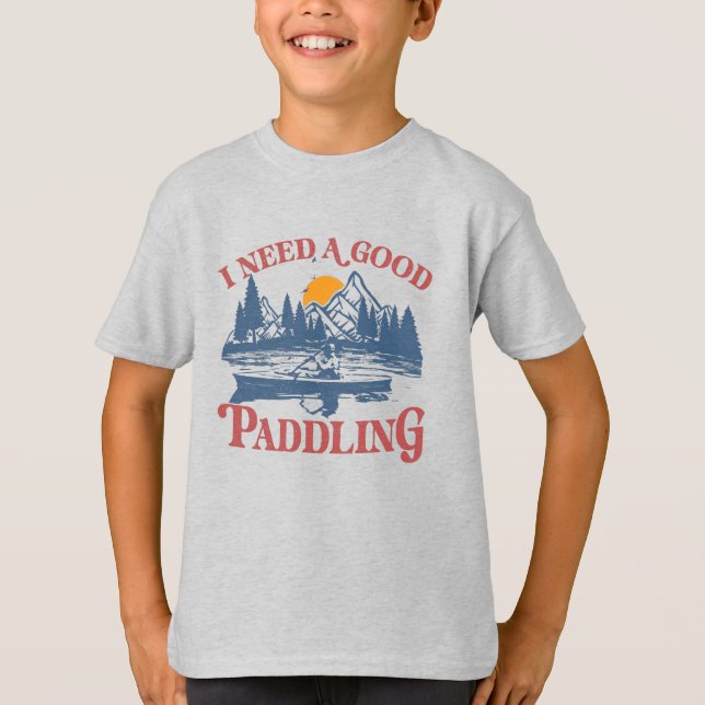 Retro I brauche einen guten Kajakfahrer T-Shirt (Vorderseite)