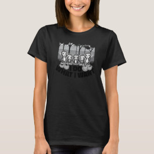 Retro I Do I What I Woll Monkey Animal Vintag 1 T-Shirt