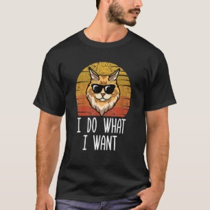 Retro I Do, was ich Cat Maine Coon Cat Mama Gewoll T-Shirt