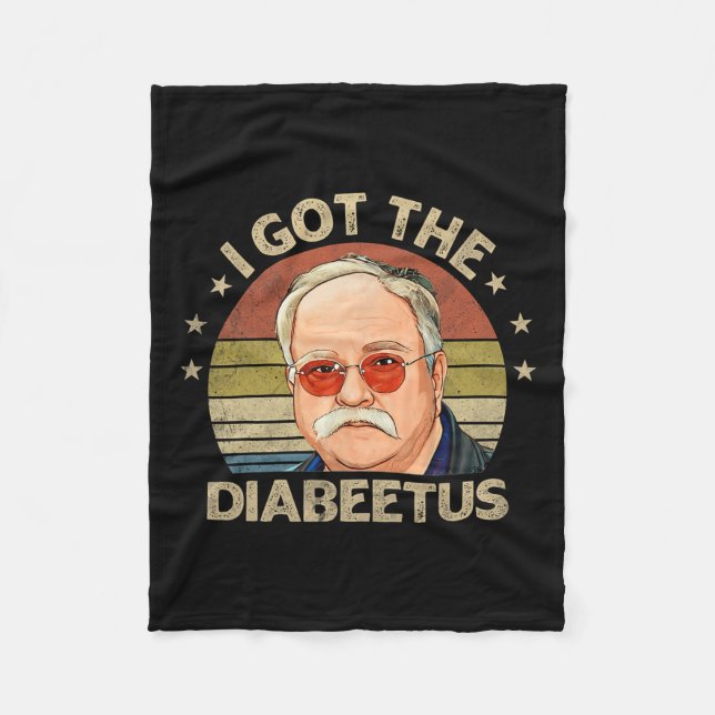 Retro I Got Diabeetus Funny Diabetes Typ 1 2 Fleecedecke (Vorderseite)