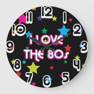 Retro I Liebe der Pop-Kultur der 80er Große Wanduhr