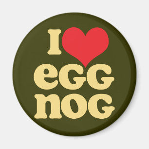 Retro I Liebe Eggnog Magnet