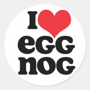 Retro I Liebe Eggnog Stickers