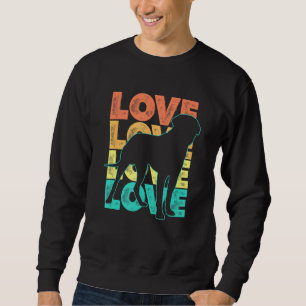 Retro I Liebe Mein englisches Mastiff Dog Design Sweatshirt