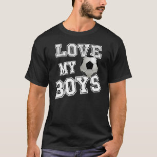 Retro I Liebe My Boys Soccer für Mamas Futbol Socc T-Shirt