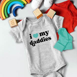 Retro I Liebe My Daddies Baby Gay Vaters Strampler