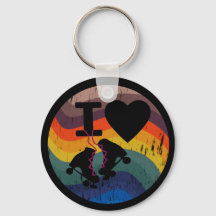 Retro I Liebe Roller Skaten Distressed Look