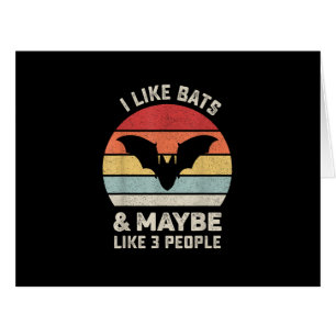 Retro I Like Bats Chemise Animal Bateau Lover Cade