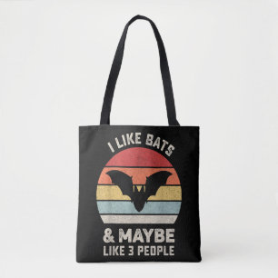 Retro I like Bats Shirt Animal Bat Lover Geschenk  Tasche