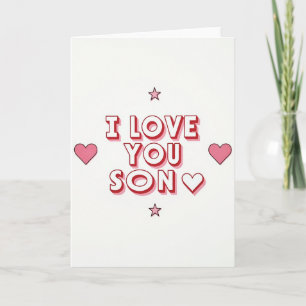 Retro-I-Love-You-Sohn-Karte Karte