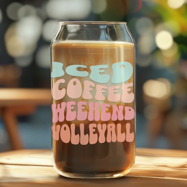 Retro-Ice Coffee Weekend Volleyball Dosenglas (Von Creator hochgeladen)