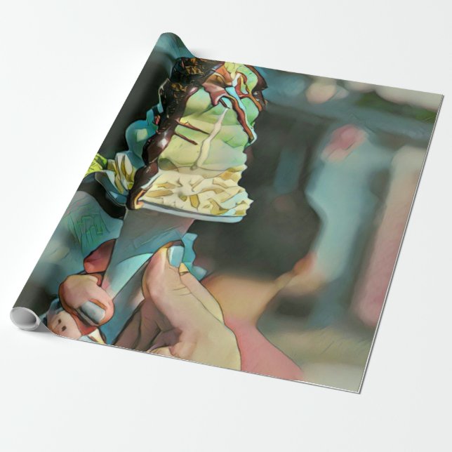 Retro ice cream popsicle geschenkpapier (Ungerollt)