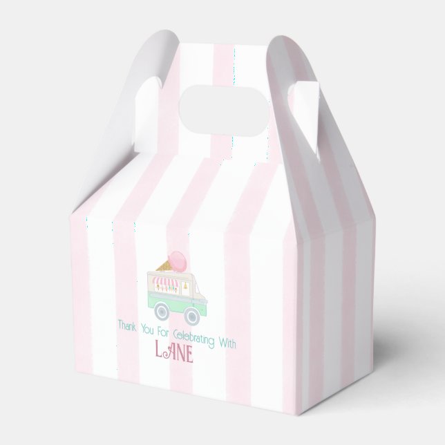 Retro Ice Creme Social Ice Truck Gesichtskasten Geschenkschachtel (Vorderseite)