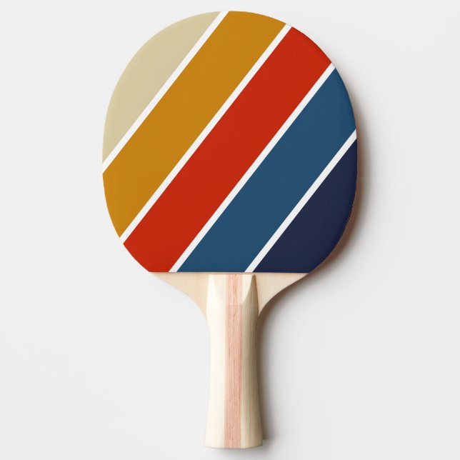 Retro Ice Rainbow Bold gestreift Tischtennis Schläger (Vorderseite)