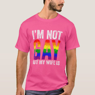 Retro Ich bin nicht schwul, aber meine Ehefrau ist T-Shirt