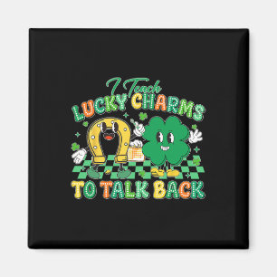 Retro Ich bringe Lucky Charms das Sprechen bei Ck Magnet