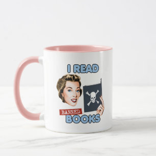 Retro Ich las verbotene Bücher Tasse