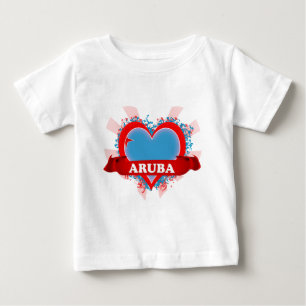Retro Ich liebe Aruba Baby T-shirt