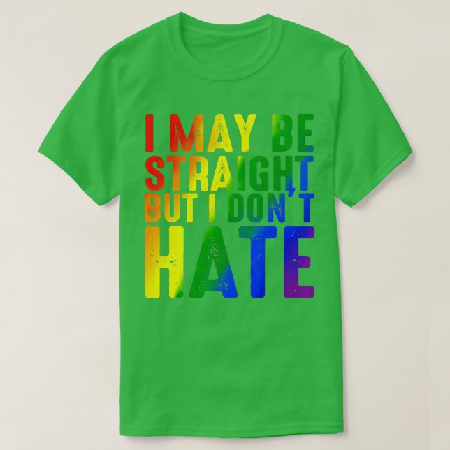 Retro Ich mag gerade sein, aber ich hasste Rainbow T-Shirt (Design vorne)