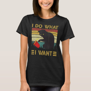 Retro Ich tue, was ich Vintage Black Cat Red Cup C T-Shirt