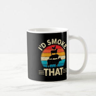 Retro, ich würde diesen lustigen Byrbecue-Raucher Kaffeetasse