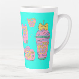 Retro-Icons im Stil der 90er Jahre Milchtasse
