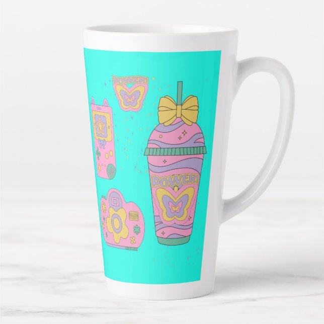 Retro-Icons im Stil der 90er Jahre Milchtasse (Rechts)