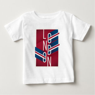 Retro illustrierte Typografie Londons, England   Baby T-shirt