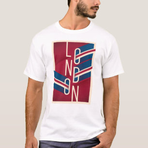 Retro illustrierte Typografie Londons, England T-Shirt