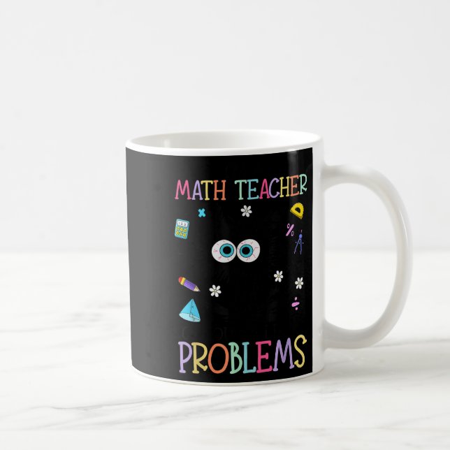 Retro I'm A Math Teacher Of Course I Have Problems Kaffeetasse (Rechts)