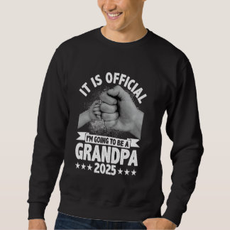 Retro I'm Going To Be A Grandpa 2025 Fist Bump Fat Sweatshirt