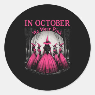 Retro im Oktober tragen wir NK Hexenkrebs Aw Runder Aufkleber