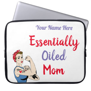 Retro im Wesentlichen ölverschmierte Mama Laptopschutzhülle