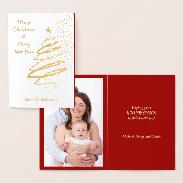 Retro Image Holiday Tree Modèle photo Noël (Affichage)