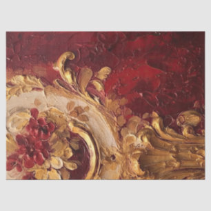 Retro Imitate Gold Viktorianische Ornamente Bordea Seidenpapier
