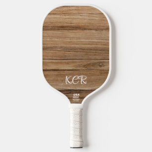 Retro Imitate Oak Wood Pattern Initial Offiziell U Pickleball Schläger