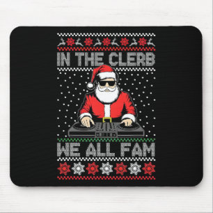 Retro In Da Clerb Wir Alle Fam Lustiger Weihnachts Mousepad