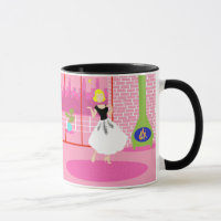 Retro in der rosa Wecker-Tasse